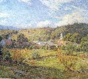 Metcalf, Willard Leroy The Village- September Morning oil painting on canvas